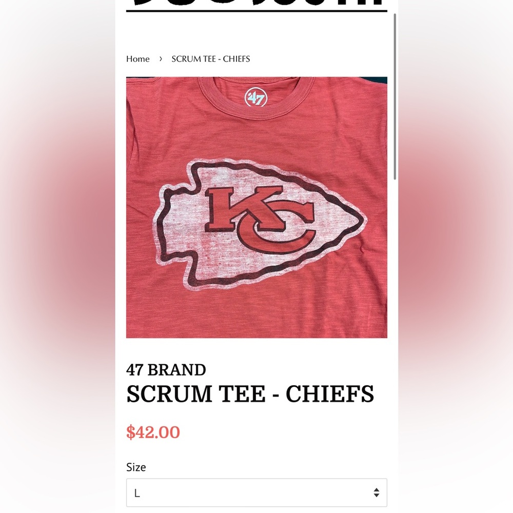 ‘47 Chiefs Distressed Tshirt